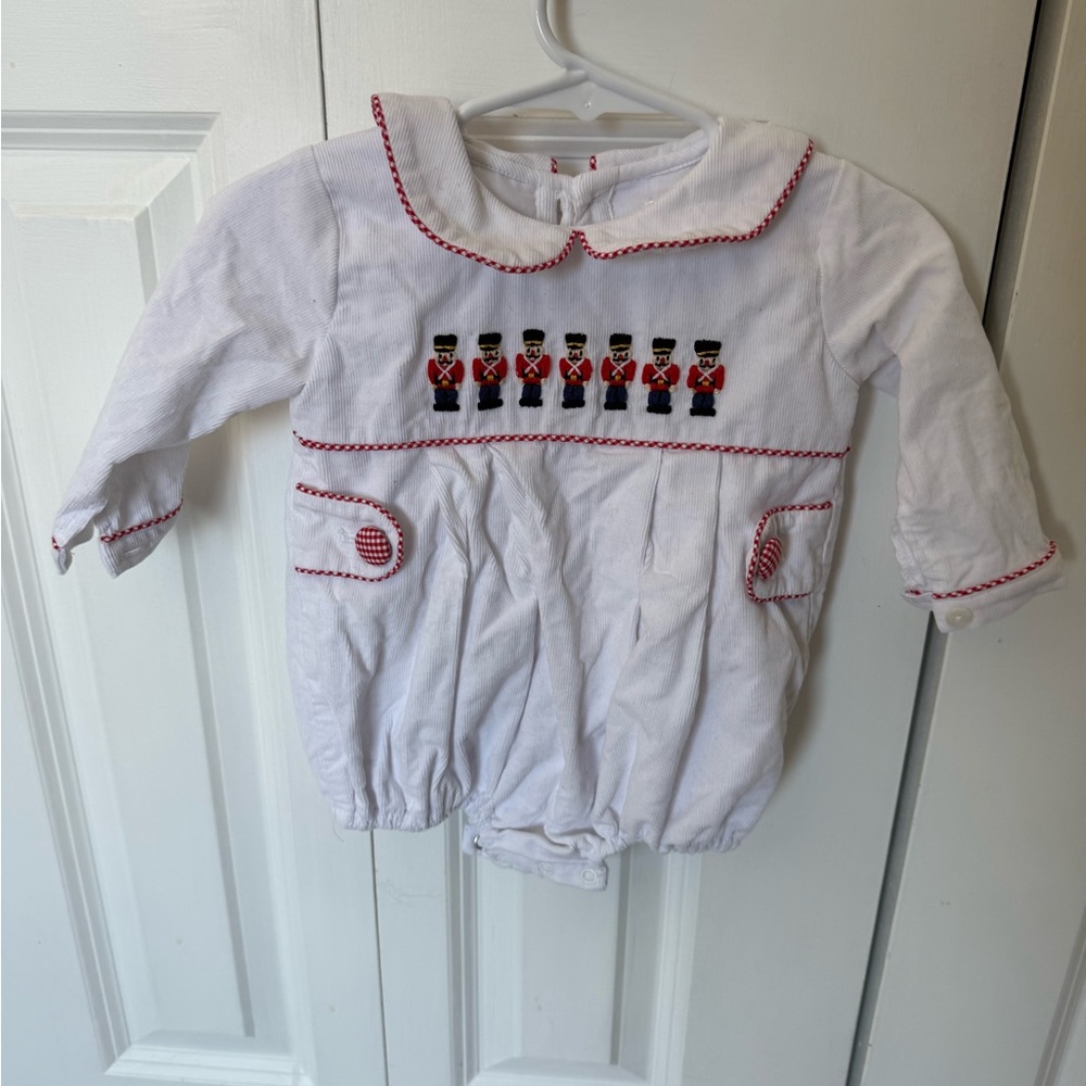 White Kids One Piece with Toy Soldier Design